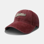 Personalized Letter Embroidery Washed Cotton Baseball Cap