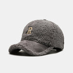 Plush Winter Warm Letter Baseball Cap