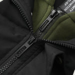 Contrast Zip Up Hooded Puffer Coat