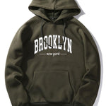 Brooklyn Letter Print Hoodie