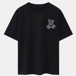 Bear On Vacation Print Drop Shoulder Oversize T-Shirt