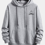 Triangle Mountain Print Relax Fit Hoodie