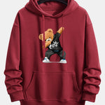 Cool Bear Print Relax Fit Hoodie