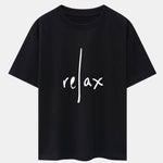 Relax Print Drop Shoulder Oversize T-Shirt