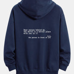 Slogan Print Relax Fit Hoodie