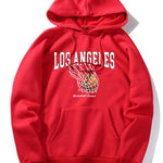 Los Angeles Basketball Print Hoodie