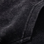Relax Fit Washed Distressed Hoodie