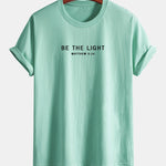 Regular Fit Be The Light Print Cotton T-Shirt