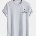 Regular Fit Mountain Print Cotton T-Shirt