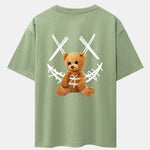 Smiley Bear Back Print Heavy Weight Oversize T-Shirt
