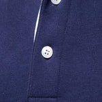 Contrast Polo Collar Sweatshirt
