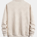 Relax Fit Geometric Striped Sweatshirt