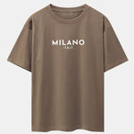Milano Italy Print Drop Shoulder Oversize T-Shirt