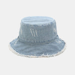 Vintage Distressed Denim Frayed Bucket Hat