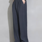 Relax Fit Elastic Waist Straight Leg Trousers
