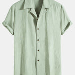 Textured Cotton Revere Shirt & 5" Shorts