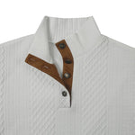 Men's Outdoor Stand Collar Long Sleeve Jacquard Knitted Pullover Sweatshirt