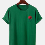 Dissolving Rose Slogan Print T-Shirt