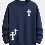Cross Print Relax Fit Sweatshirt
