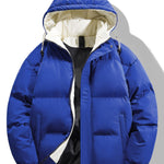 Contrast Hooded Puffer Coat