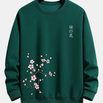 Cherry Blossoms Print Relax Fit Sweatshirt
