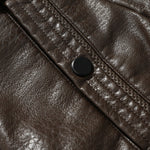 Long Line Faux Fur Lined PU Leather Coat