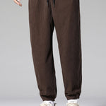 Corduroy Drawstring Jogging Pants