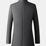 Funnel Neck Woolen Overcoat