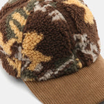Camouflage Color Block Teddy Plush Baseball Cap