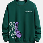 Los Angeles Dissolving Bear Print Relax Fit Sweatshirt