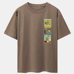 Sunflower Oil Painting Print Drop Shoulder Oversize T-Shirt