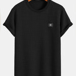 Short Sleeve Waffle Arc Hem T-Shirt & Shorts