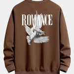 Romantic Doves Back Print Relax Fit Sweatshirt