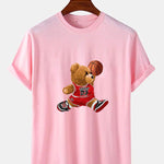 Basketball Player Bear Print T-Shirt