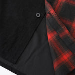 Long Sleeve Corduroy Plaid Panel Shirt & Corduroy Jogger Pants