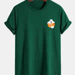 Regular Fit Boo Ghost Print Cotton T-Shirt