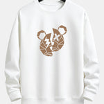 Geometric Bear Print Relax Fit Sweatshirt
