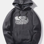 American Flag Print Hoodie