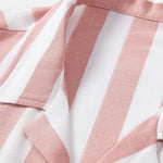 Striped Cuban Collar Shirt & Straight Leg Linen Pants