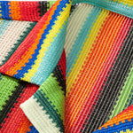 Colorful Striped Waffle Texture Cuban Shirt