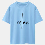 Relax Print Drop Shoulder Oversize T-Shirt