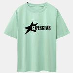 Superstar Print Drop Shoulder Oversize T-Shirt