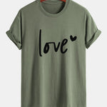 Regular Fit Love Print Cotton T-Shirt