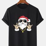 Hip Hop Santa Print T-Shirt