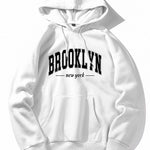 Brooklyn Letter Print Hoodie