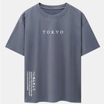 Tokyo Slogan Print Drop Shoulder Oversize T-Shirt