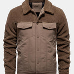 Quilted Lined Teddy Spliced Jacket