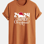 Regular Fit Family Christmas 2024 Print Cotton T-Shirt