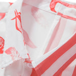 Flamingo Stripe Panel Shirt & Swim Shorts