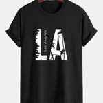 Regular Fit Los Angeles Print Cotton T-Shirt